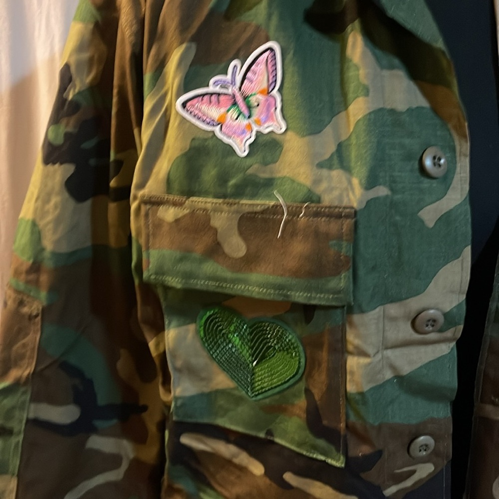 Army Print Patchwork Jacket - image 4